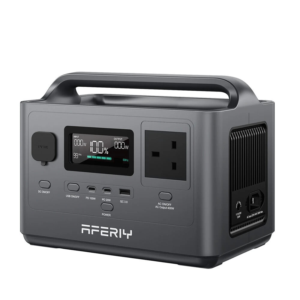 Portable Power Station 400W 256Wh LiFePO4 Battery, 300W AC & 120W Solar Charging for Reliable Backup for Camping,RV Outdoor Solar Generator