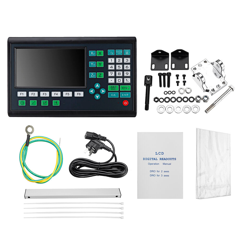 LCD 2/3 Axis Grating CNC Milling Digital Readout Display DRO fits YIHAOGD TTL Electronic Linear Scale Encoders Lathe Tool
