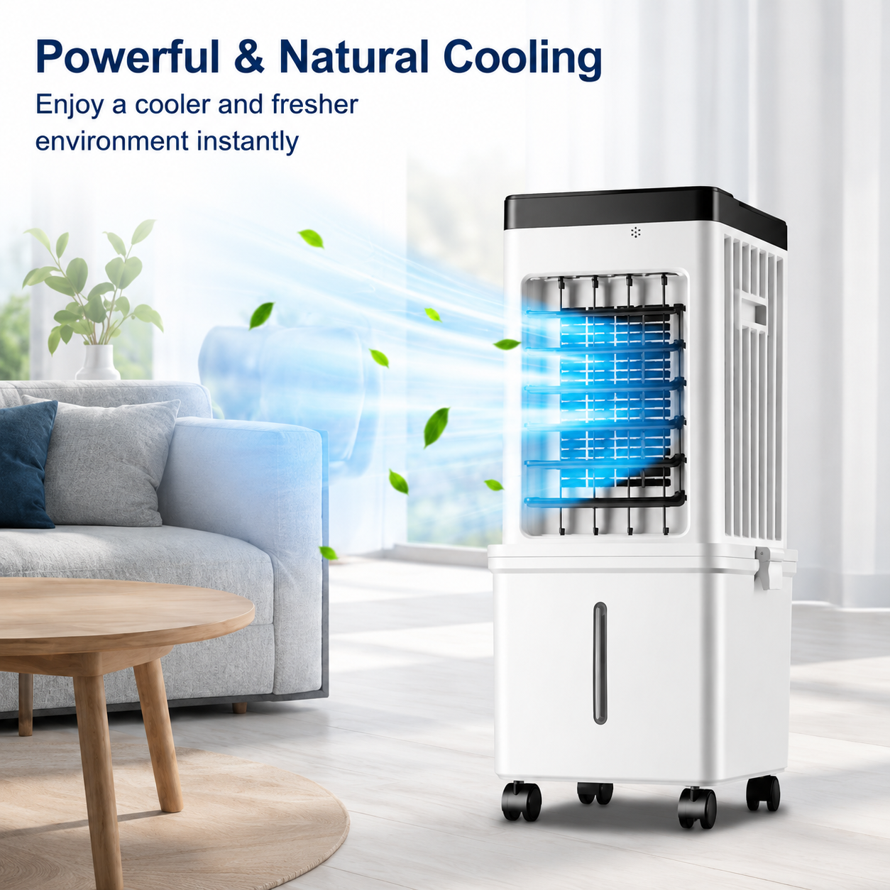 Portable 3-in-1 Evaporative Air Cooler with 10L Water Tank & Remote Control