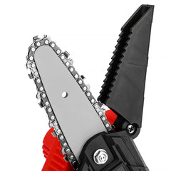 4 Inch Mini Cordless Electric Chain Saw LED One-Hand Saws Woodworking Wood Cutter