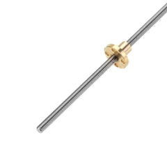 500mm T6 Lead Screw 6mm Thread 1mm Pitch Lead Screw with Flange Copper Nut