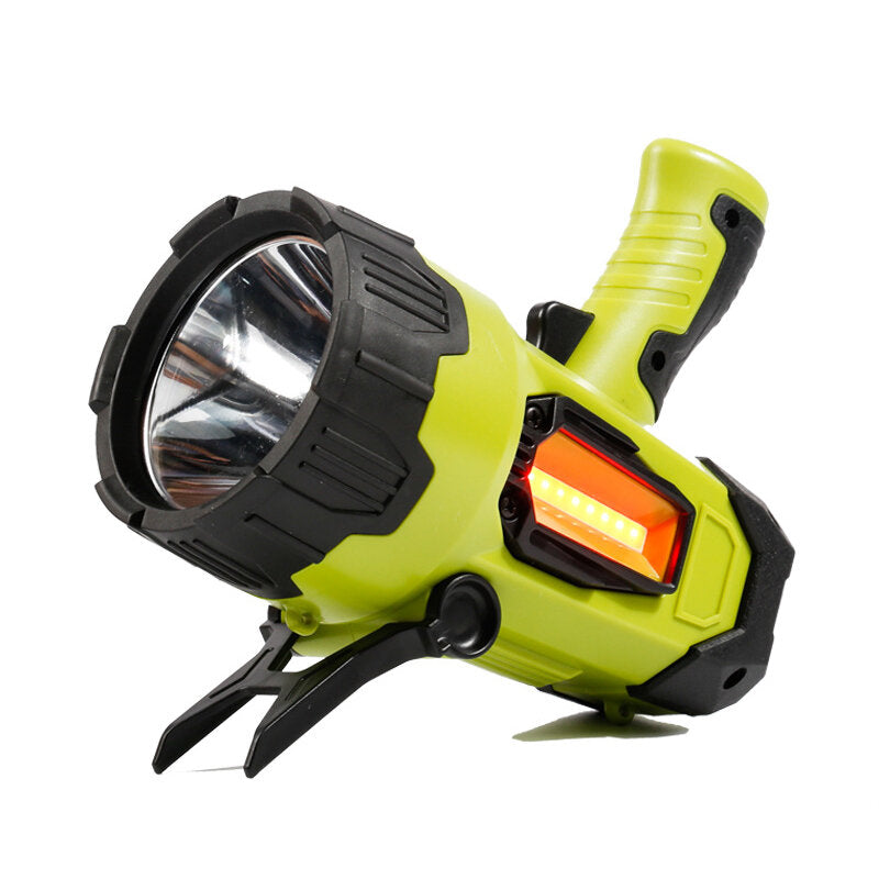 Long Shoot Strong LED Spotlight With Sidelight Multifunctional Outdoor Handheld Searchlight Powerful Flashlight