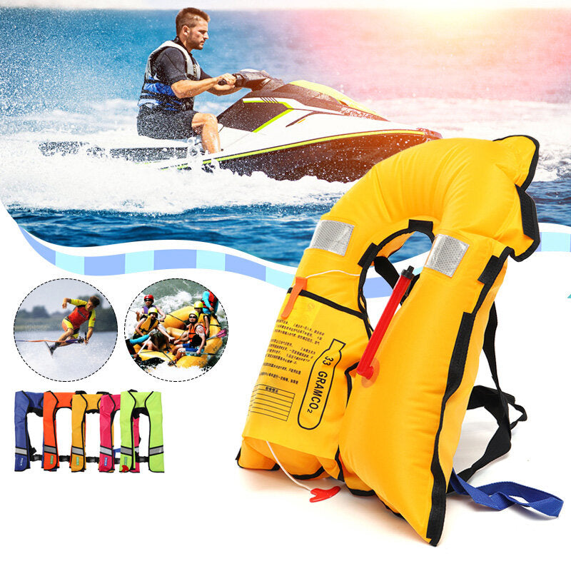 Swimming Fishing Life Jacket Automatic Inflatable Life Vest Adult Swimwear Water Sports Survival Jacket