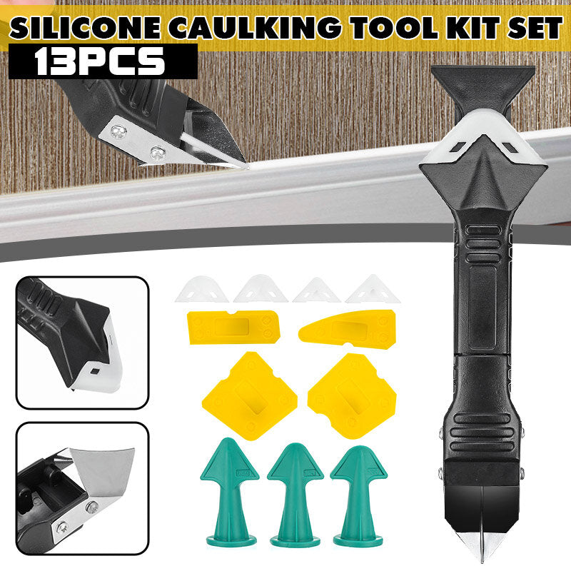 13pcs Silicone Sealant Remover Caulking Tool Kit Sealant Finishing Tool for Bathroom Kitchen Window
