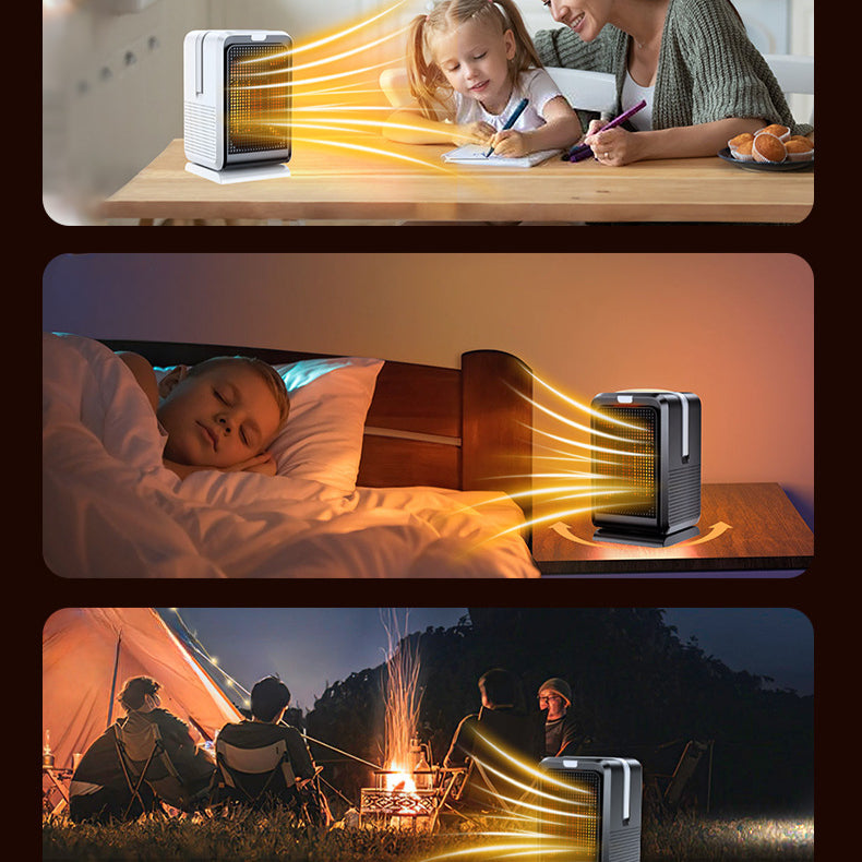 1000W Portable Electric Heater with Fast Heating & Cooling for Bedroom/Office