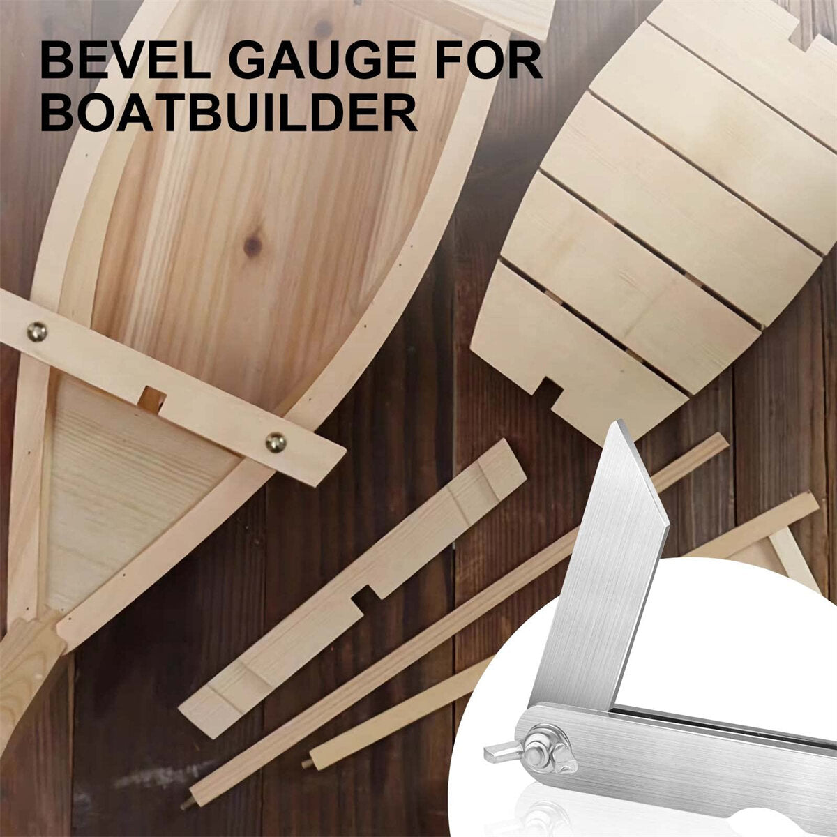 Compact 4-Inch Sliding T-Bevel Gauge Protractor for Boat Building, Tight Spaces, Durable Carbon Steel, Portable Design
