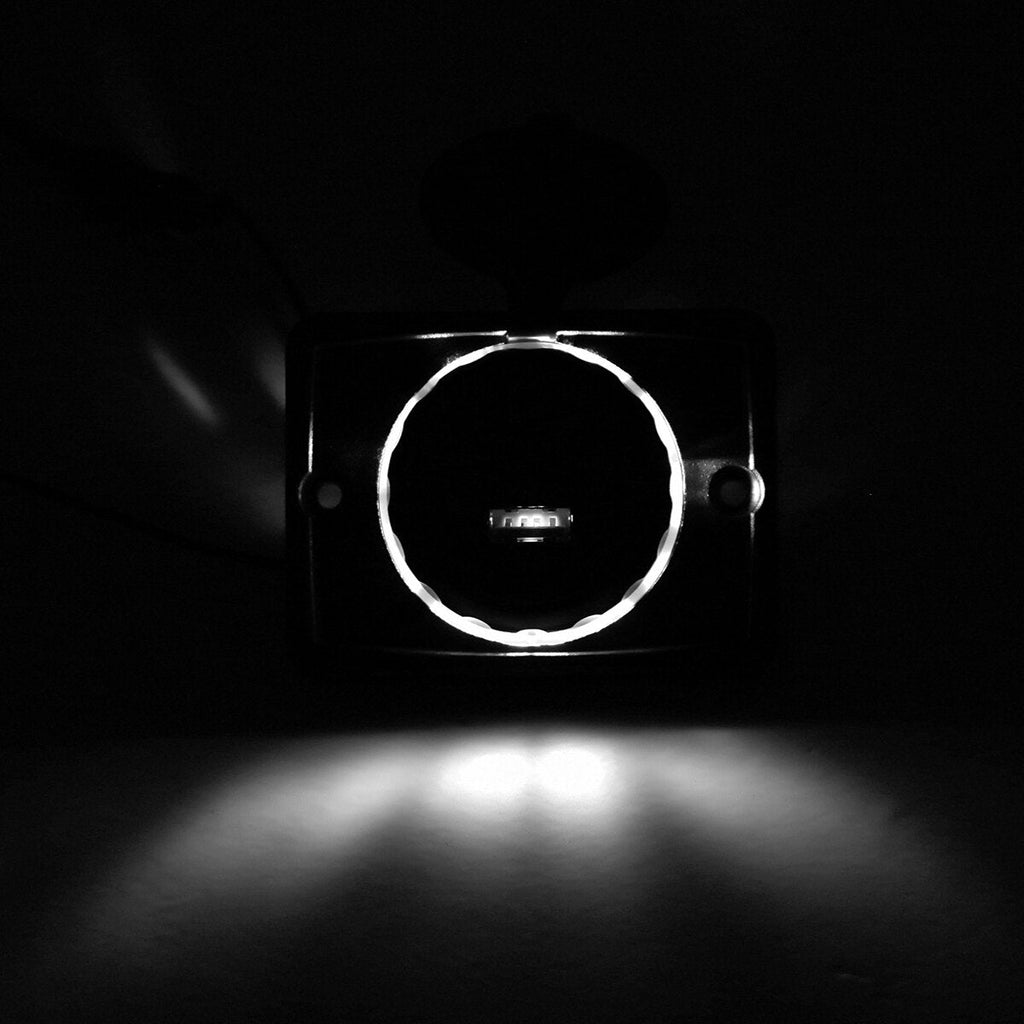 12V 24V 5V 1.5A USB Car Charger ON OFF Switch Power Indicator Mobile Phone Boat