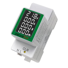 Peacefair PZEM-008 AC50-300V/100A LCD Screen Digital Display Multifunctional Guide Rail Table Voltage Tester Ammeter Voltmeter with Backlight
