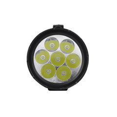 7LED Solar Rechargeable Portable Flashlight with COB Side Light USB Charging Super Bright LED Torch Search Light for Outdoor Camping Working Emergency