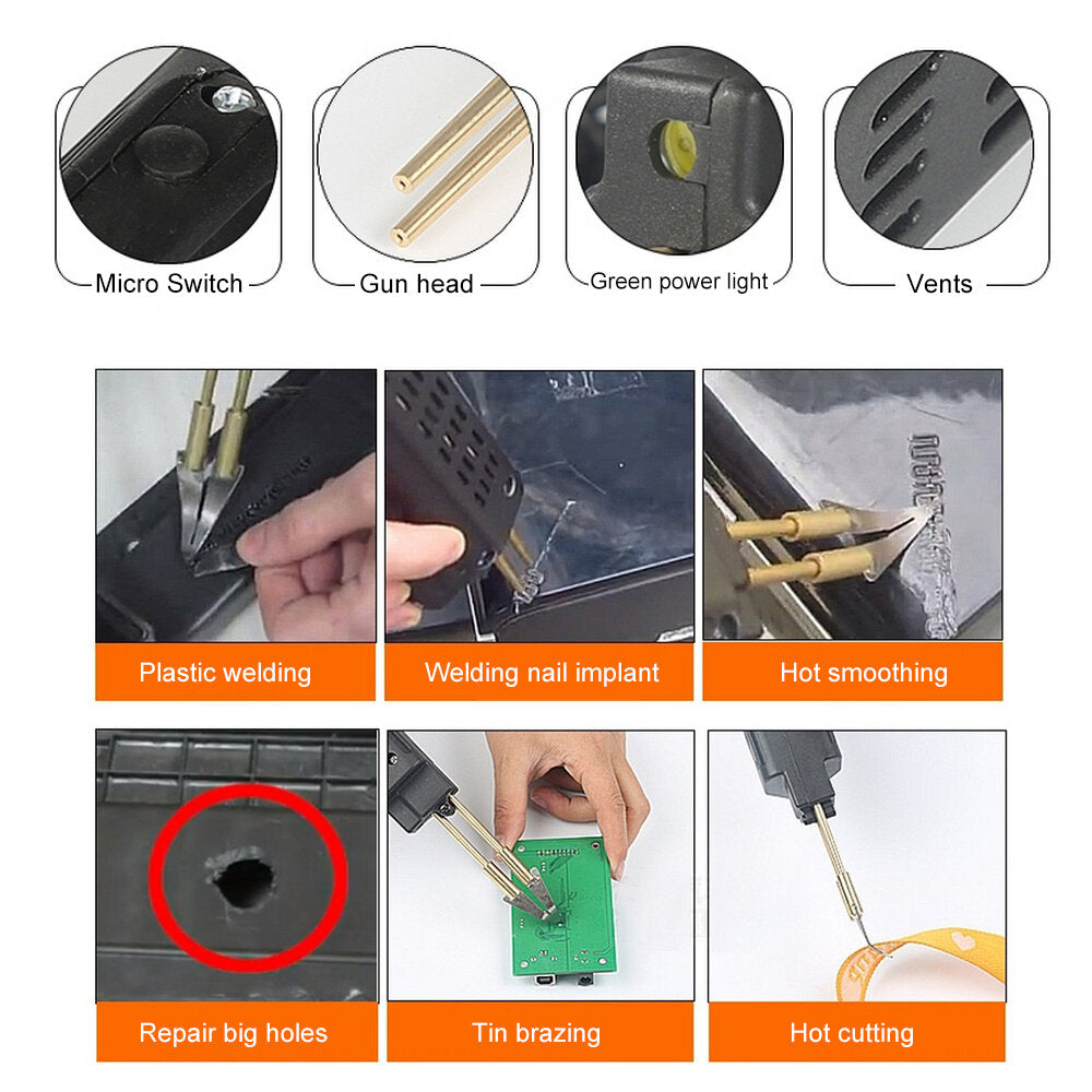 Hot Stapler Repair Tool for Hot Stapler Car Bumper Fender Fairing Welder Plastic Repair Kit Portable Plastic Tools Set