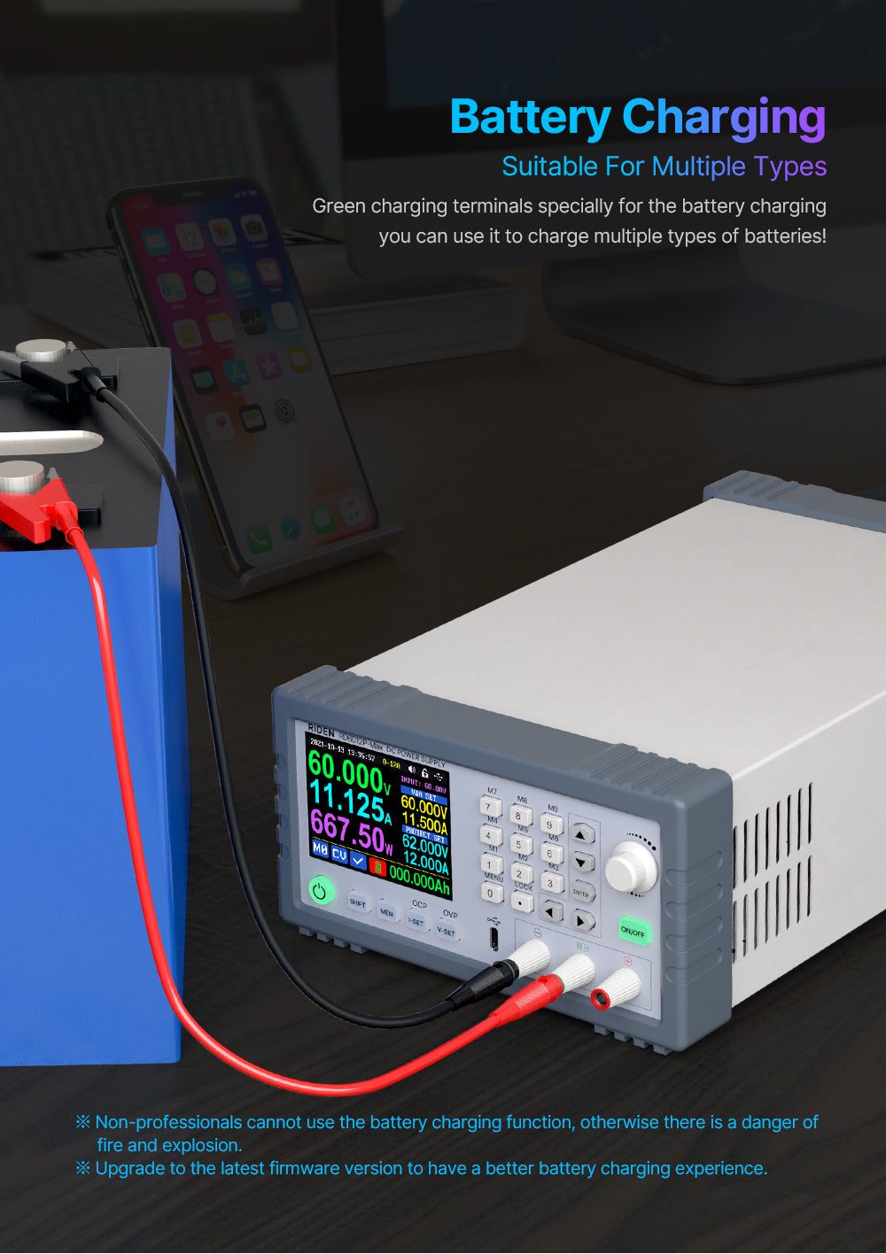 720W 60V 12A Completed Set 5 Digit AC to DC Laptop Mobile Phone Repair Regulated Power Supply
