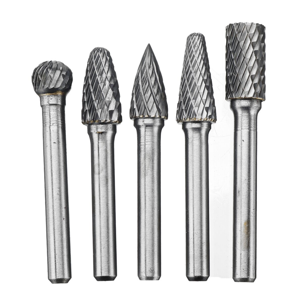 5pcs 6mm Shank Tungsten Carbide Burr Rotary Cutter file Set Engraving Tool