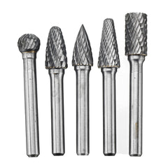 5pcs 6mm Shank Tungsten Carbide Burr Rotary Cutter file Set Engraving Tool