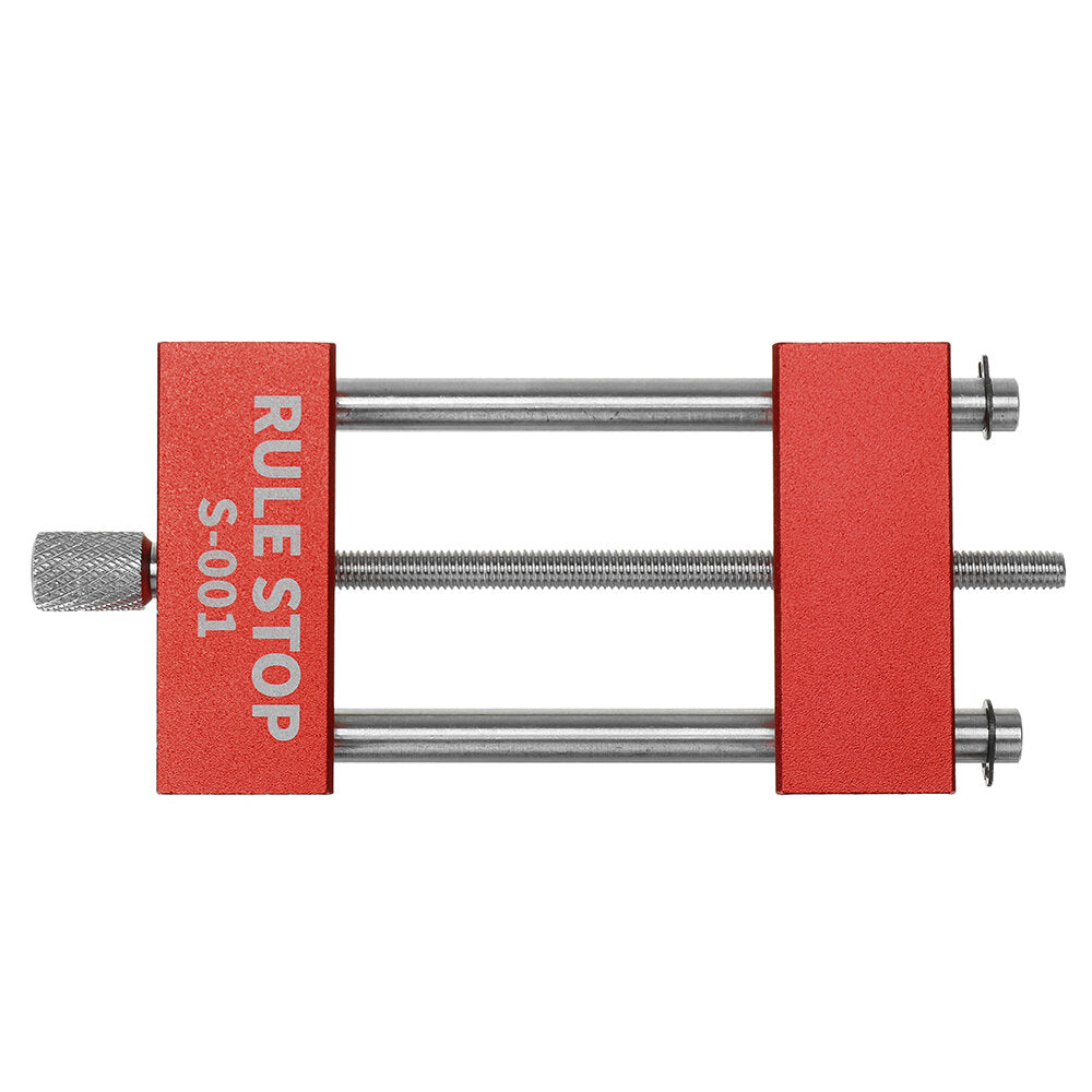 Aluminum Alloy Woodworking Rule Stop, 0-60mm Clamp Range, 95mm Length, Durable & High Precision Tool