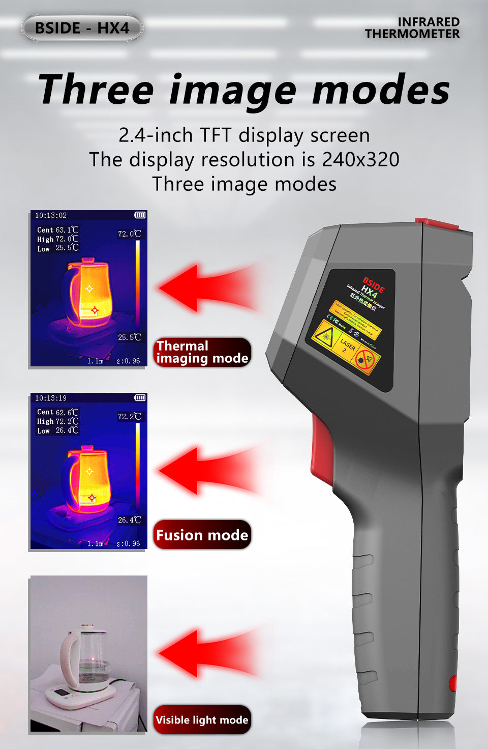 GreenZech Industrial 320-H | 240x320 HD Thermal Imaging Camera | 25Hz Professional Handheld Infrared Imager