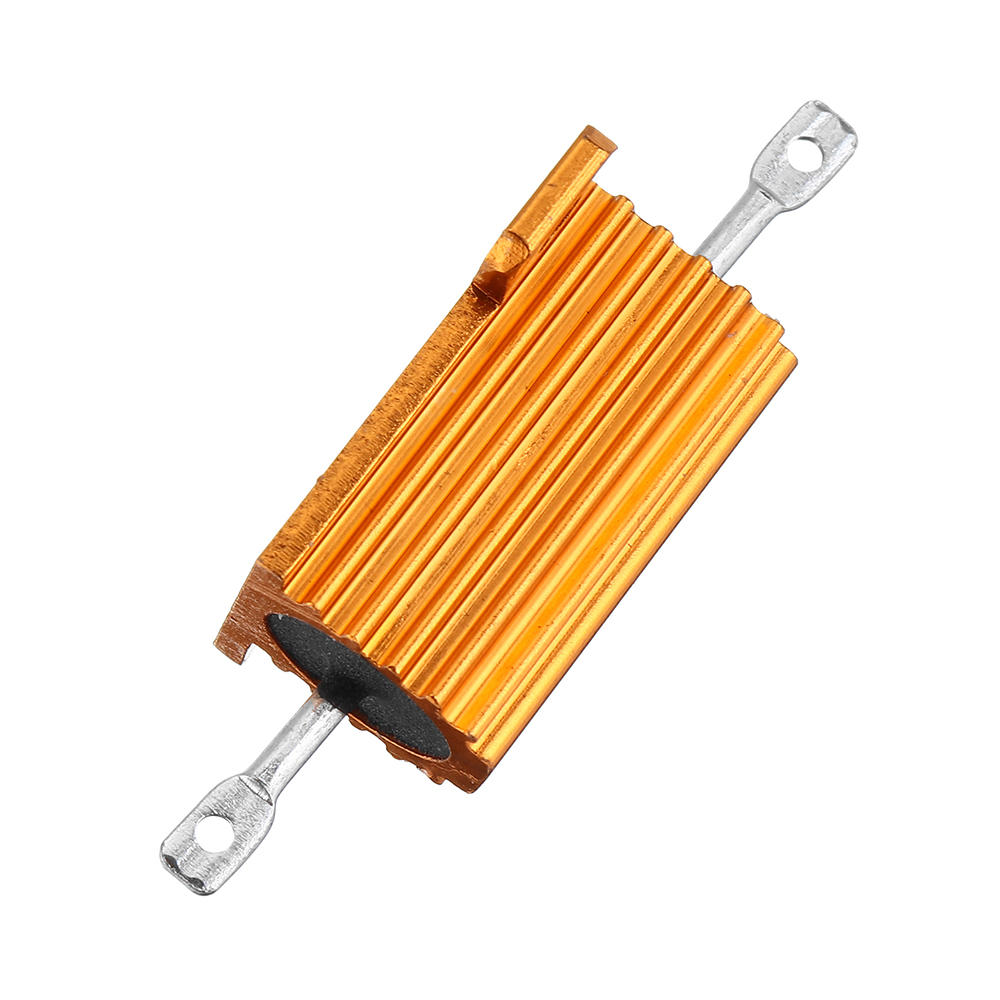 RX24 25W 1KR 1KRJ Metal Aluminum Case High Power Resistor Golden Metal Shell Case Heatsink Resistance Resistor