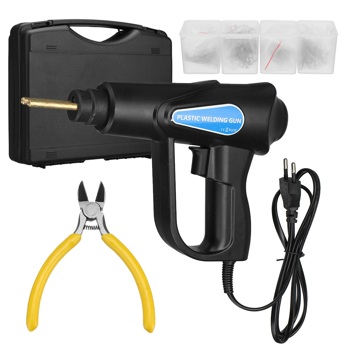 70W Hot Stapler Plastic Welding Machine Car Bumper Repair Kit Plier 4 Wave Staples Welding Repairing Machine Welder Repair Tool
