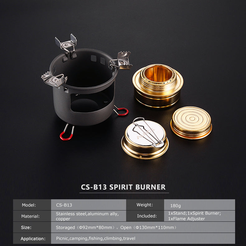 Compact Mini Spirit Burner Alcohol Stove with Stand for Outdoor Backpacking Hiking Camping Furnace