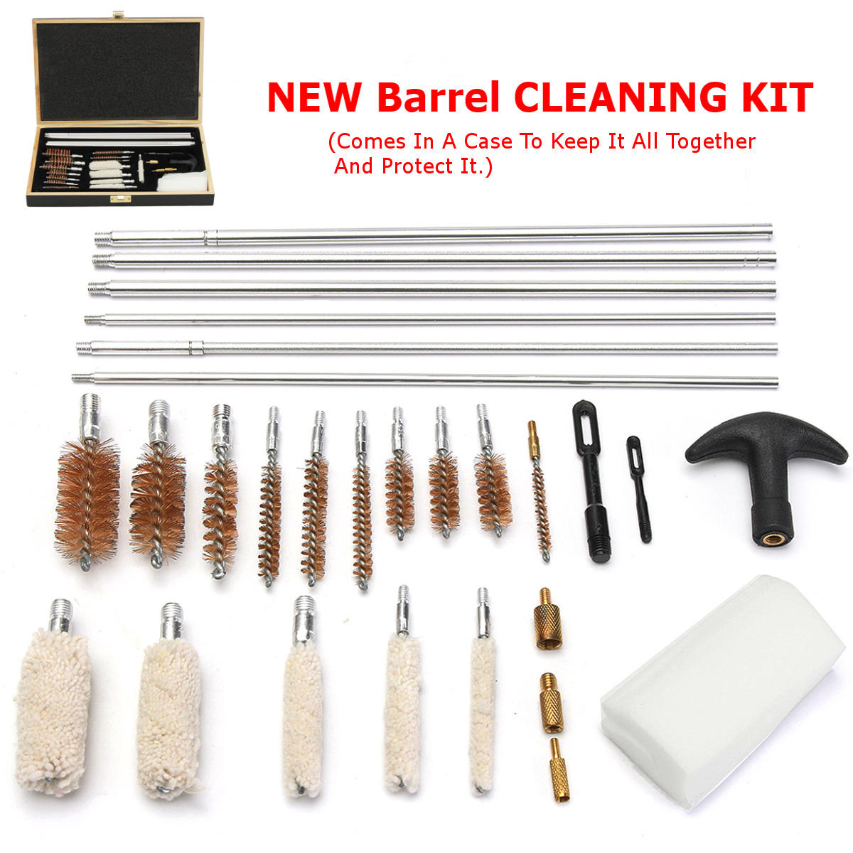 4.5-20mm Universal Barrel Shotgun Cleaning Brush Kit 12g Brush with Carrying Case