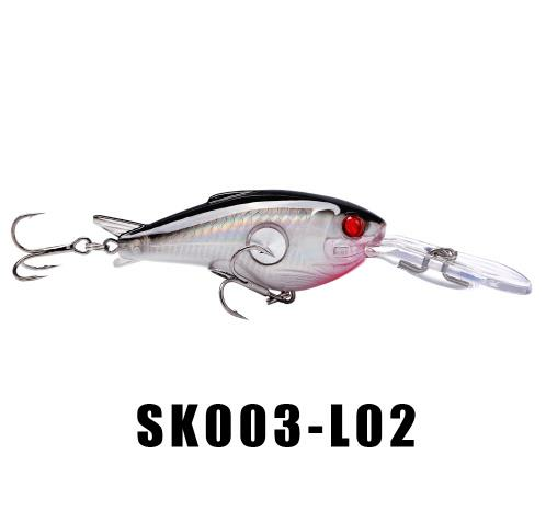1PCS Fishing Lures Floating 1.8M-3.9M 55mm 10g Crank Artificial Hard Fishing Bait