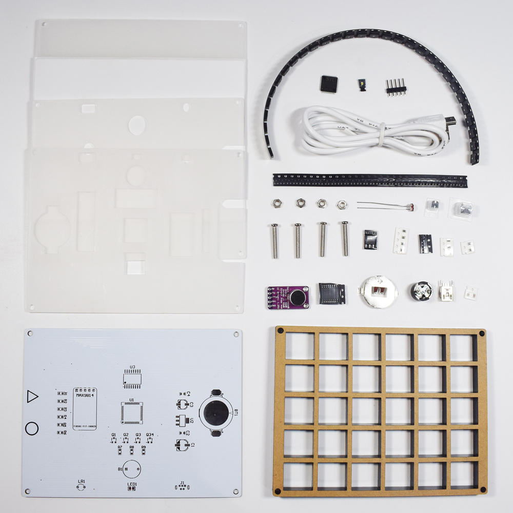 DIY Multi-function LED Cool Music Spectrum RGB Color Palette Clock Kit