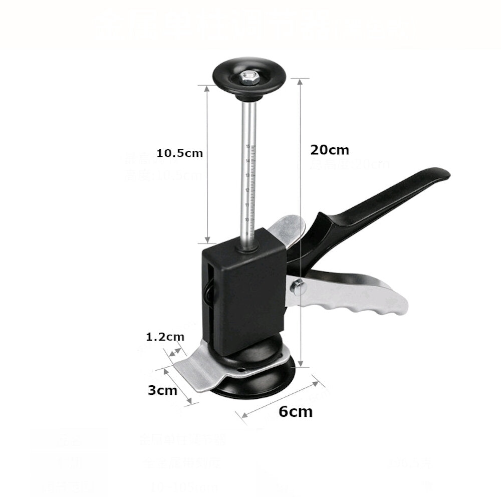Black Metal Plastic Handle Single/Three Column Round Bottom Height Adjuster Manual Lifting Positioning Tool