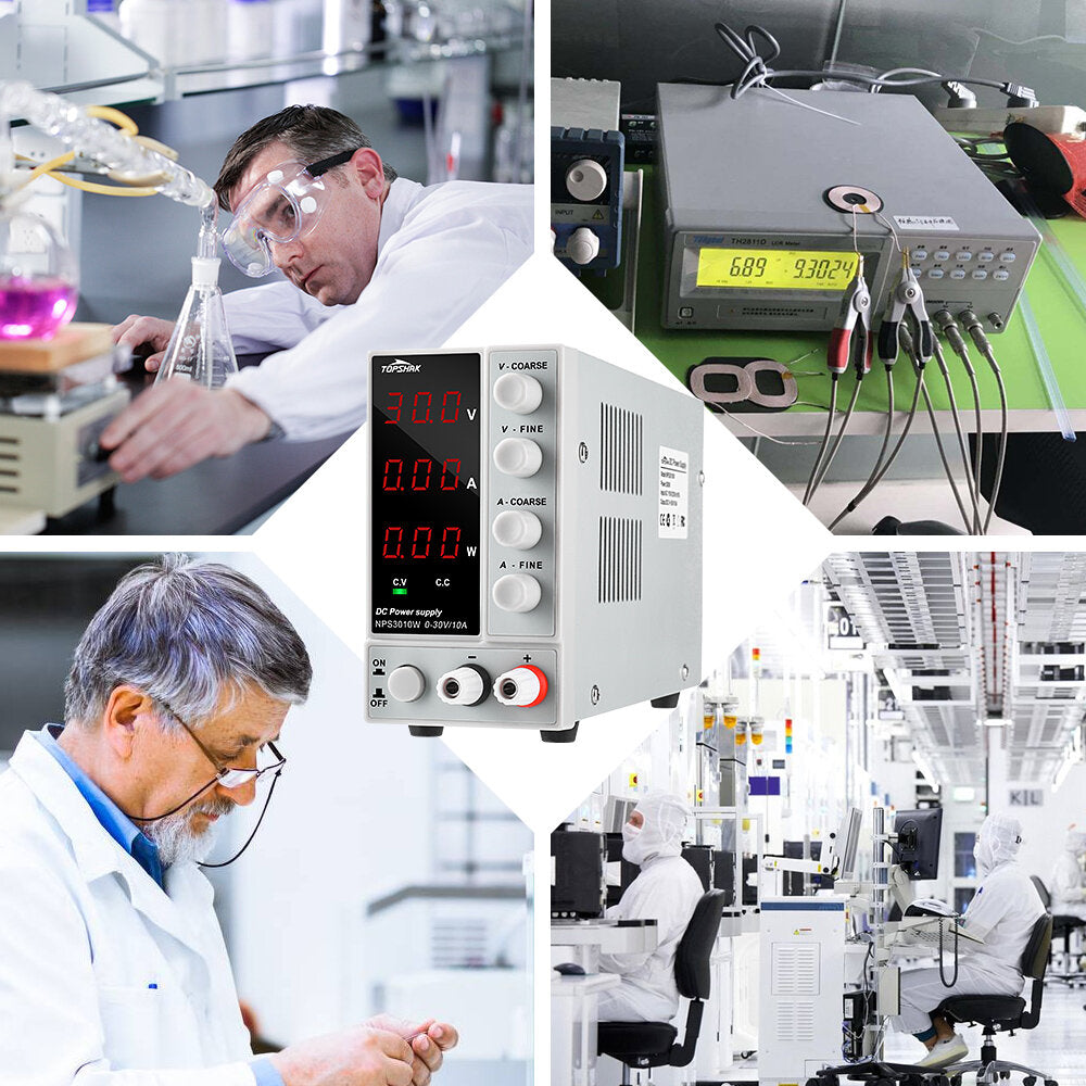 110V/220V Digital Adjustable DC Power Supply 0-30V 0-10A 300W Regulated Laboratory Switching Power Supply