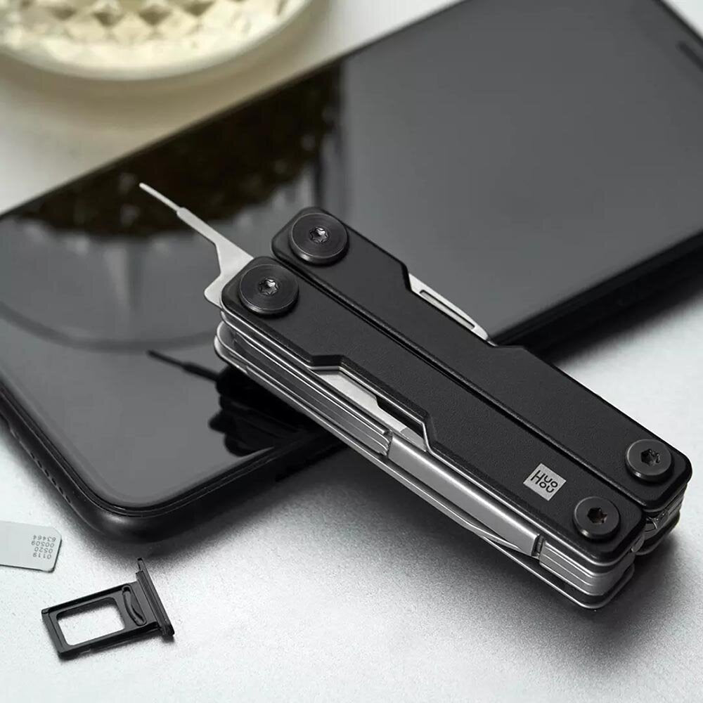 Multi-Function Folding Knife Stainless Steel Knife EDC Tool Tweezers Earpick From