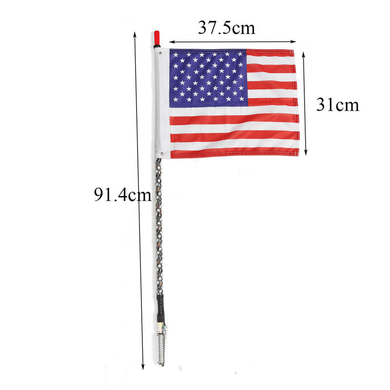 12V 3FT/4FT bluetooth LED Flagpole Light 6000 Colors 200 Modes APP Controll For UTV ATV Moto Accessories