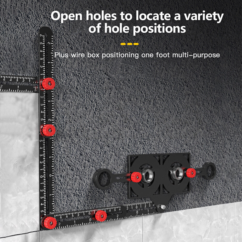 Universal Multi-Angle Measuring Ruler - Durable Aluminum Alloy, Accurate Laser-Etched Marks, Time-Saving Tool for Various Projects