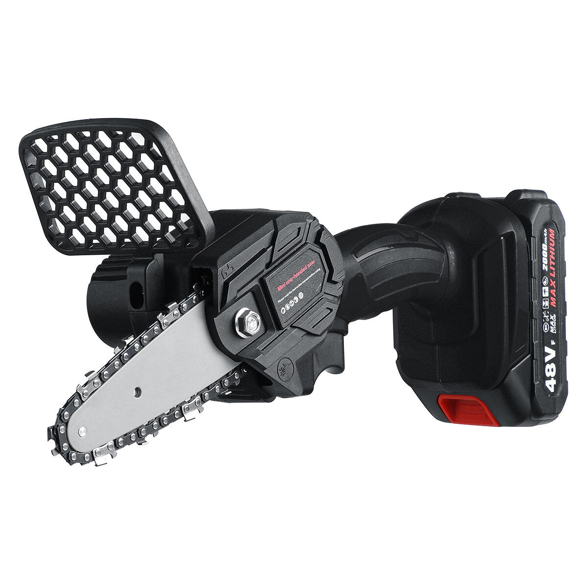 21V 4" Cordless Electric Chain Saw Rechargeable Woodworking Cutting Saw