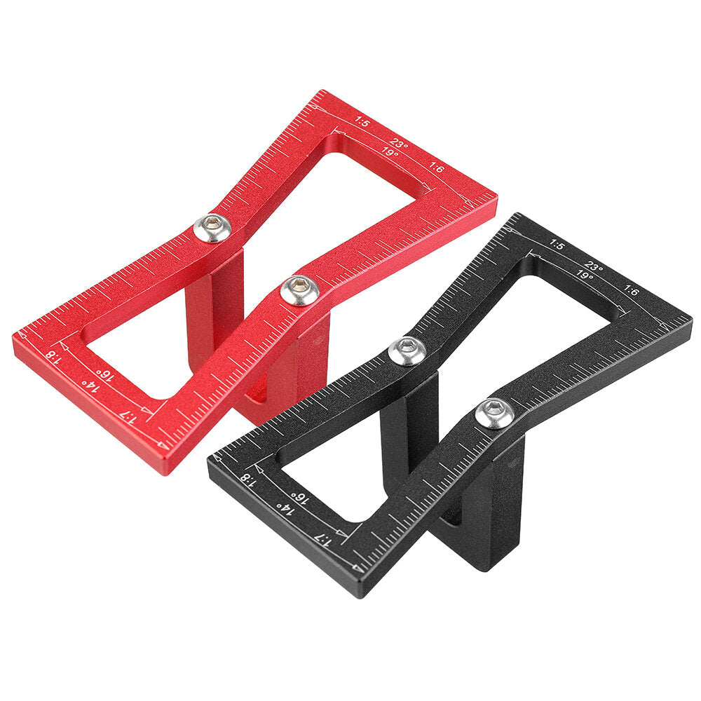 Durable Woodworking Marker Gauge Tool for Accurate Dovetail Measurements - Black/Red, Aluminium Alloy