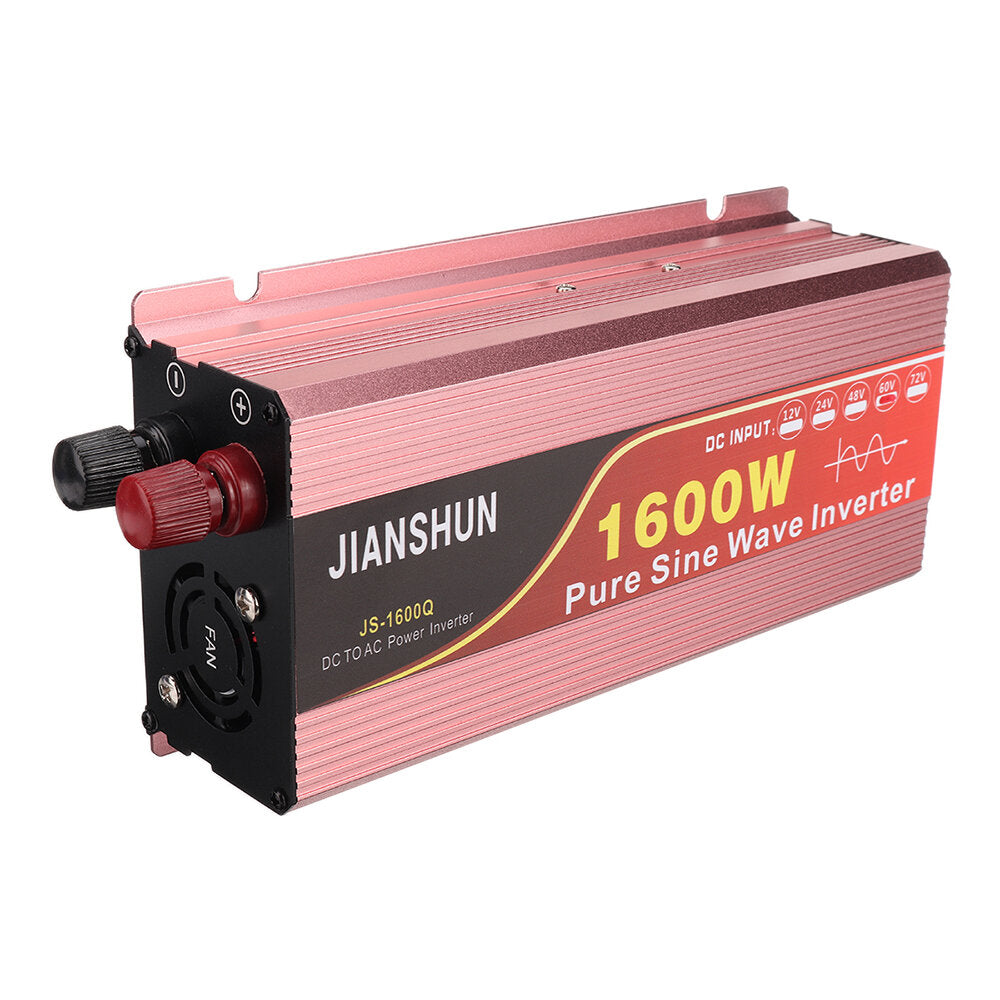 Intelligent Screen Solar Pure Sine Wave Power Inverter 1600W/2200W/3000W DC 12V/24V/48V/60V To AC 220V 240V Converter