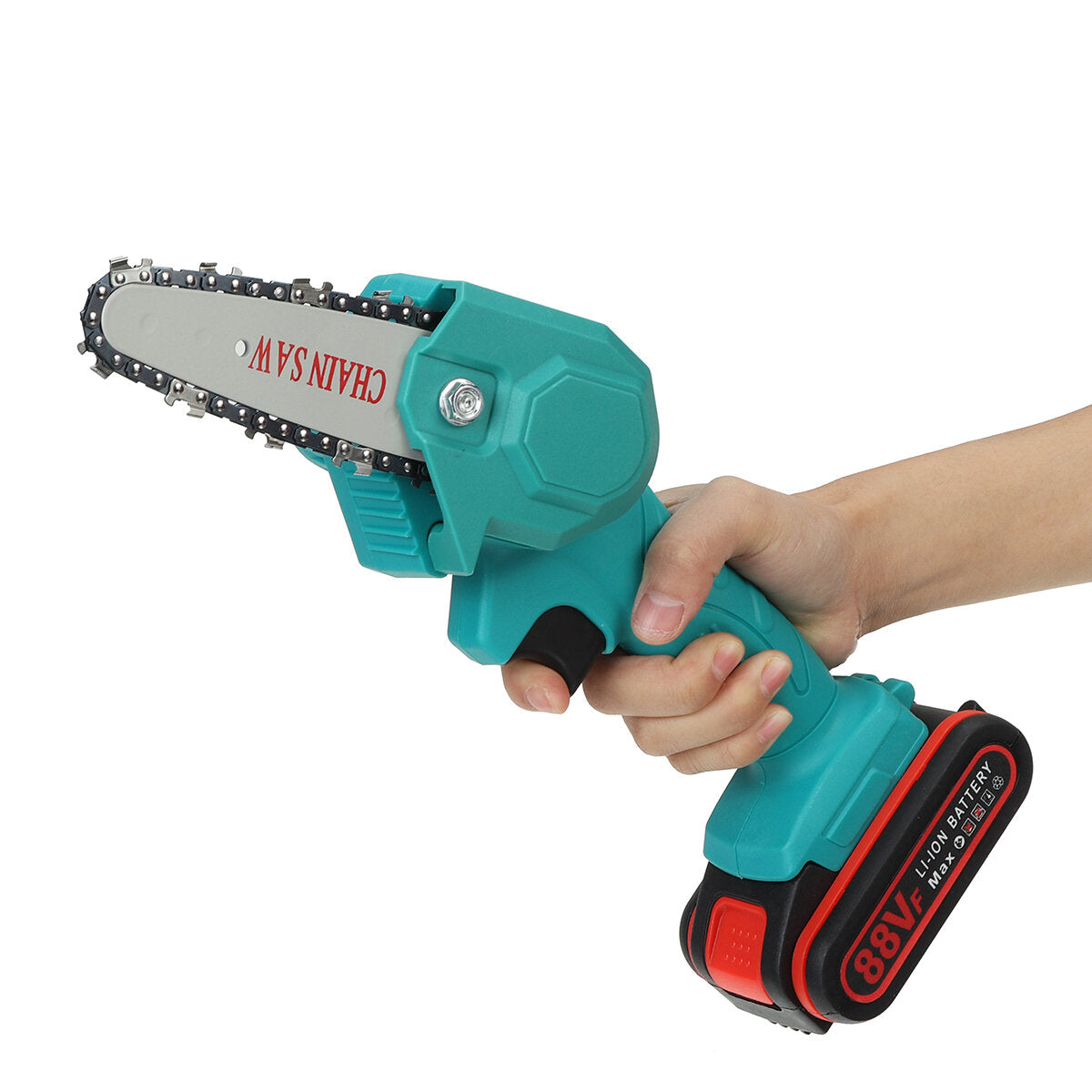 4 Inches 88VF Cordless Electric One-Hand Saw Chain Saw Woodworking Cutting Tool