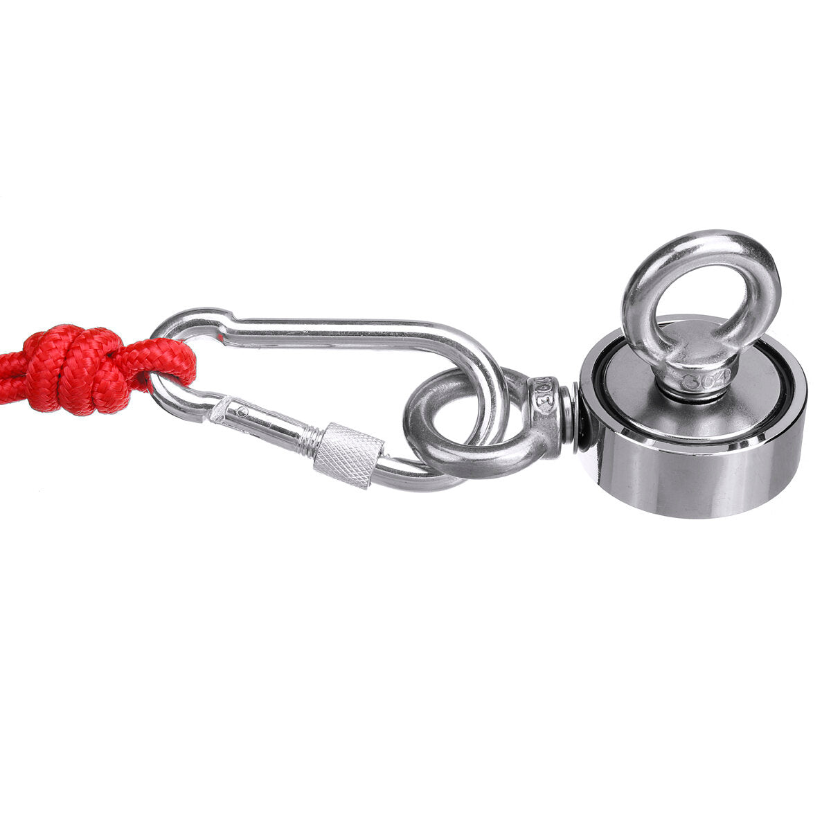 48/60/67/75mm Neodymium Recovery Magnet with 10M Rope Fishing Magnet Salvage Tool