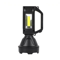 7LED Solar Rechargeable Portable Flashlight with COB Side Light USB Charging Super Bright LED Torch Search Light for Outdoor Camping Working Emergency