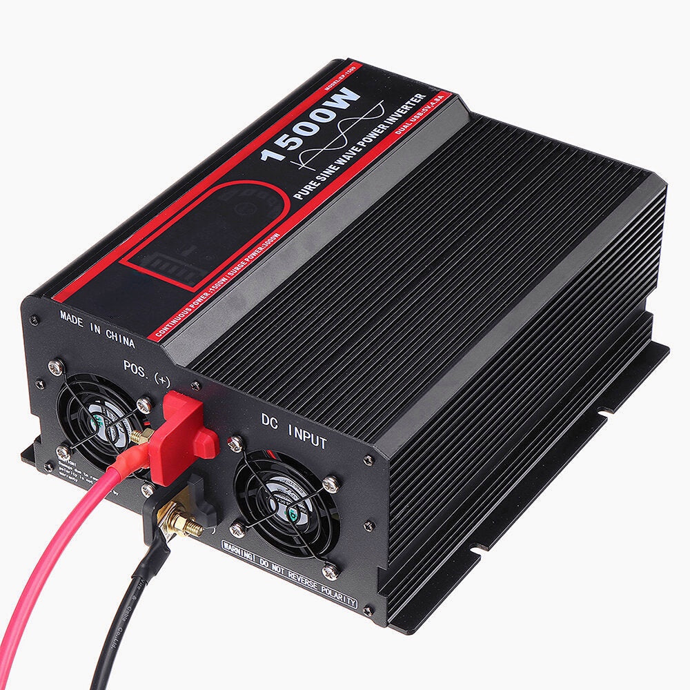 12V 1500W Car Power Inverter Intelligent Screen Pure Sine Wave For 220V EP1500W Converter With Remote Control