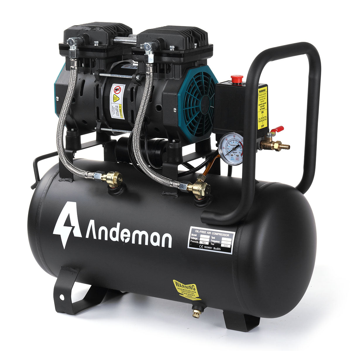 1200H-24 air compressor, oil-free, quiet, low-frequency 230V, 50HZ, 24L, 150W, custom model, high efficiency and low noise