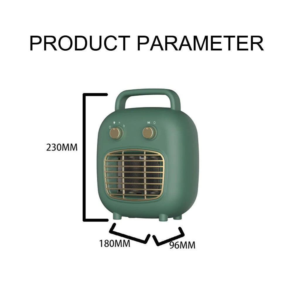 800W PTC Ceramic Space Heater with Human Sensor, Low Noise, Fast Heating, Tip-Over & Overheat Protection, 3 Adjustable Gears for Indoor Use