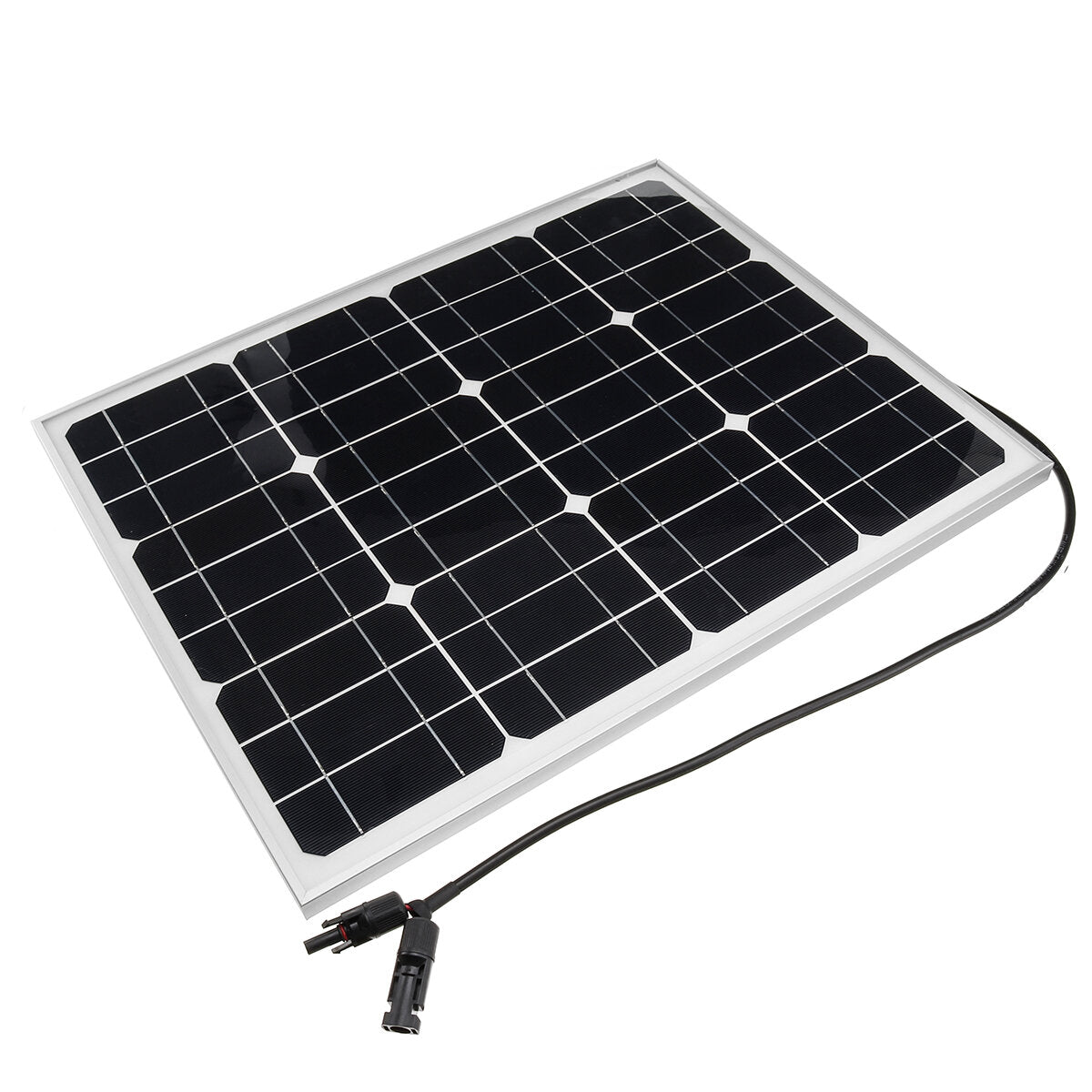 18V 40W Monocrystalline Silicon Aluminum Frame Solar Panel+Solar Controller+Cables Kit