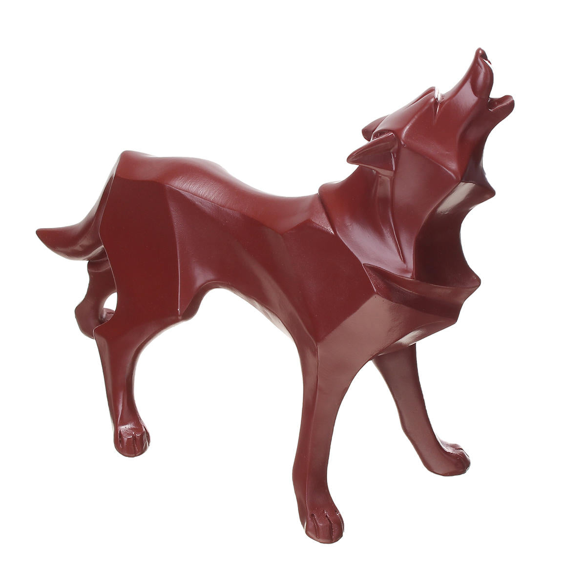Modern Abstract Art Wolf Statue Resin Geometric Resin Model Gift Decorations
