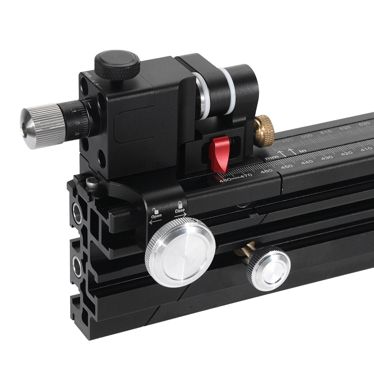 High Precision Miter Gauge Fence, 910mm Adjustable, Dual Scale, Fine Adjustment Knob, Compatible with HD-TB01