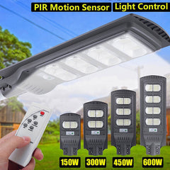 Solar Powered 140/280/420/560LED Street Light PIR Motion Sensor Waterproof Outdoor Garden Lamp