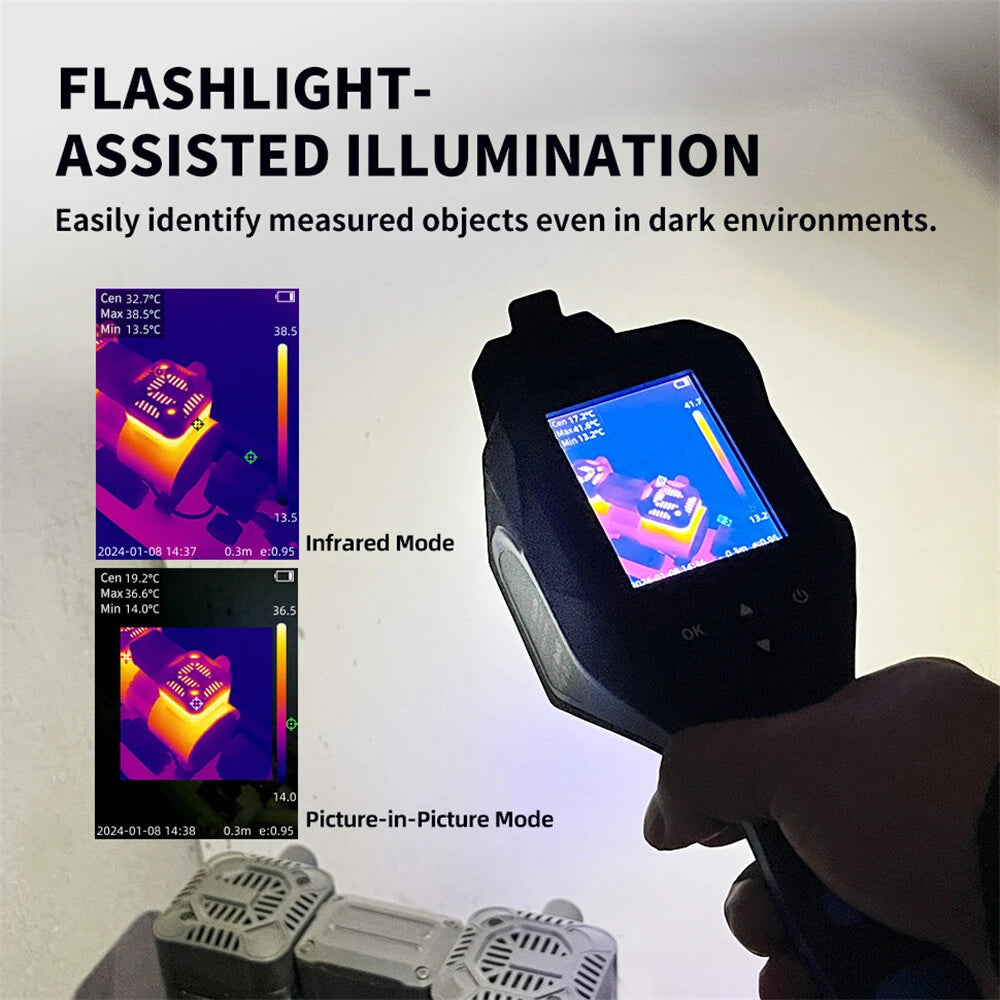 GreenZech Industrial 256-X | 256x192 HD Thermal Imaging Camera | 25Hz Professional Handheld Infrared Station with Dual-Light Fusion