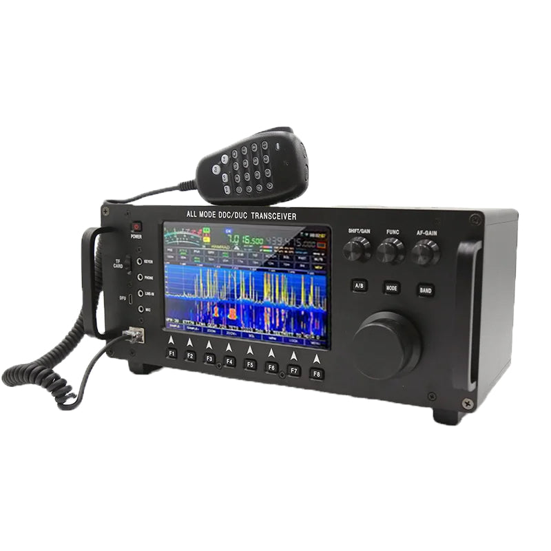 Shortwave Transceiver 100W Full Frequency Spectrum Display Built-in Antenna Tuner Wide Frequency Range 0-750MHz Multi-Mode Operation