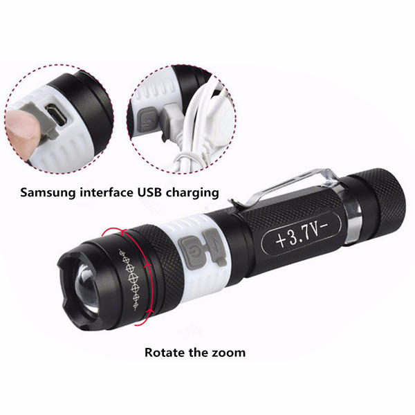 18650 Handlamp Light Lamp Zoomable LED Flashlight