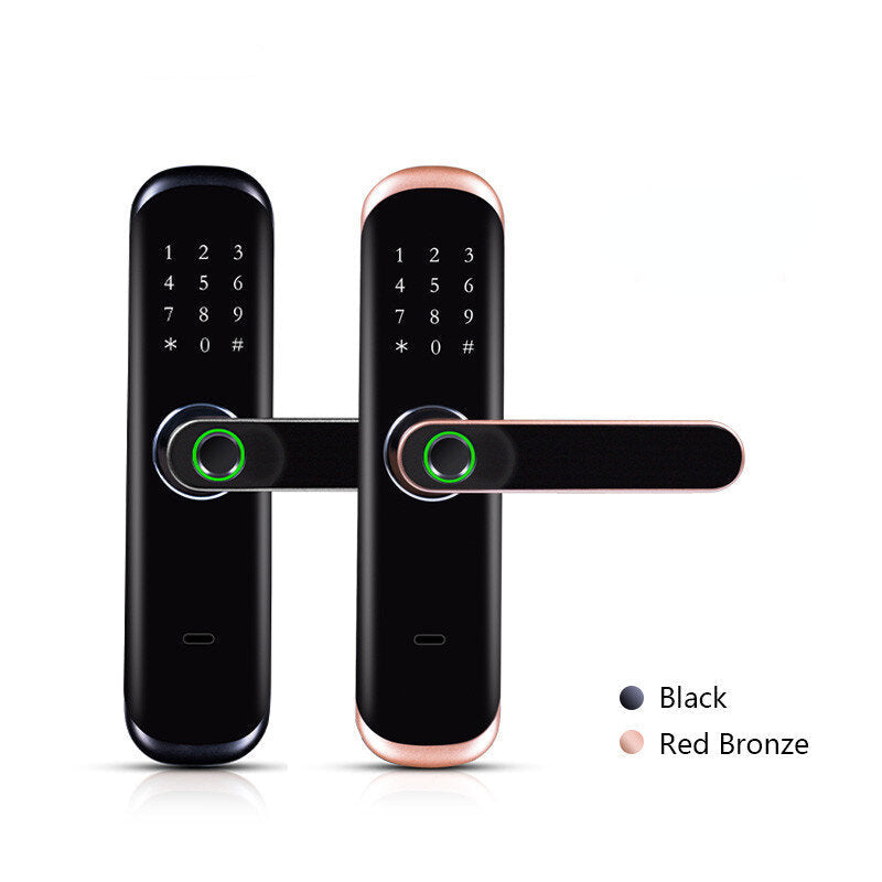 WiFi Fingerprint Smart Door Lock Inteligent Digital Door Lock Electronic Password RFID Card APP Unlock Home Lock