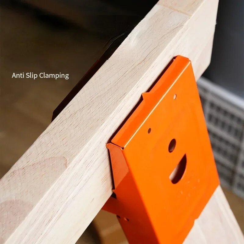 Cold-Rolled Steel Support Connection Clips - Adjustable 25° Angle, Anti-Slip Design for Woodworking & Furniture Reinforcement (2 Pack)