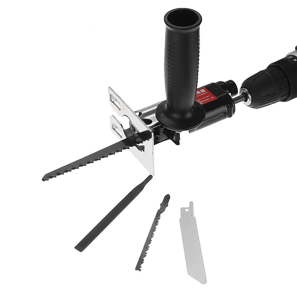 Multifunction Reciprocating Saw Attachment Change Electric Drill Jig Saw Metal File for Wood Metal Cutting