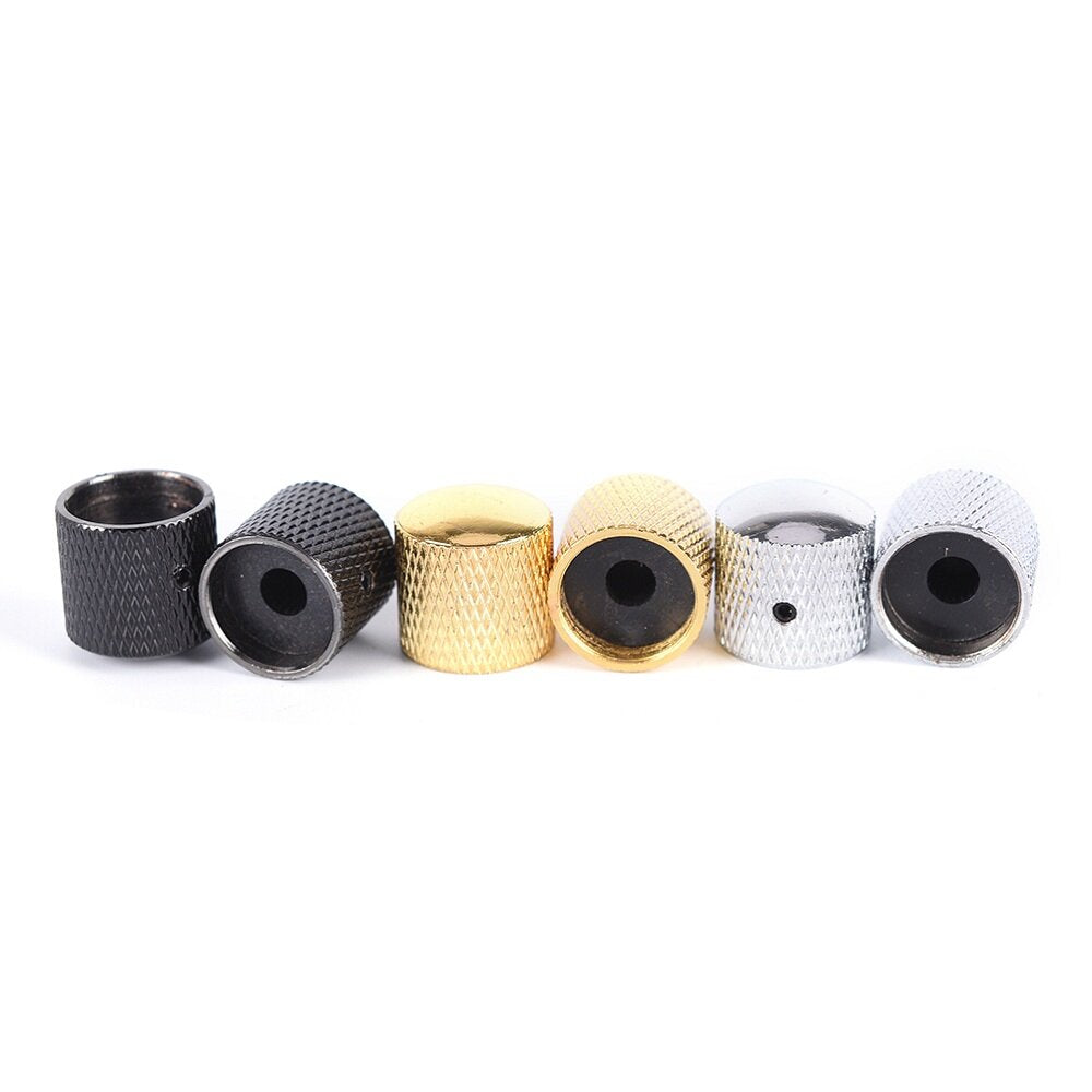 1PC Electric Guitar Volume Knob With Hexagon Screws Lock Volume Control Buttons For Electric Guitar Bass Chrome